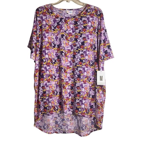 Women's LulaRoe Irma Size Medium DISNEY MICKEY MOUSE Cozycore Novelty Flowy - Picture 1 of 16